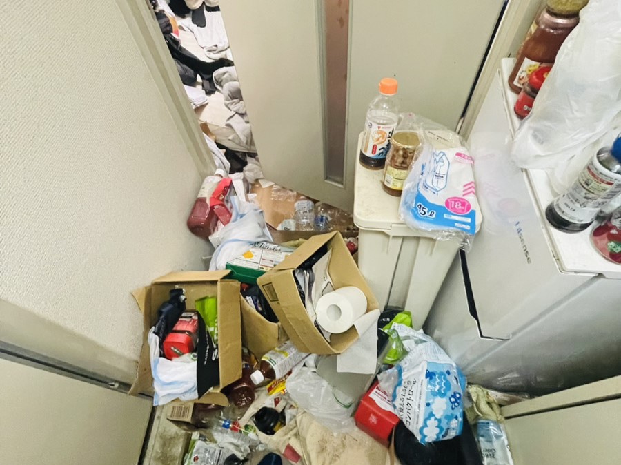 ゴミ屋敷の廊下